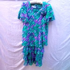 LORI MAX New York Petite Vintage Ruffled Dress And Cover-Up Top 8P